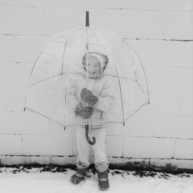 snow umbrella | the vanilla bean blog