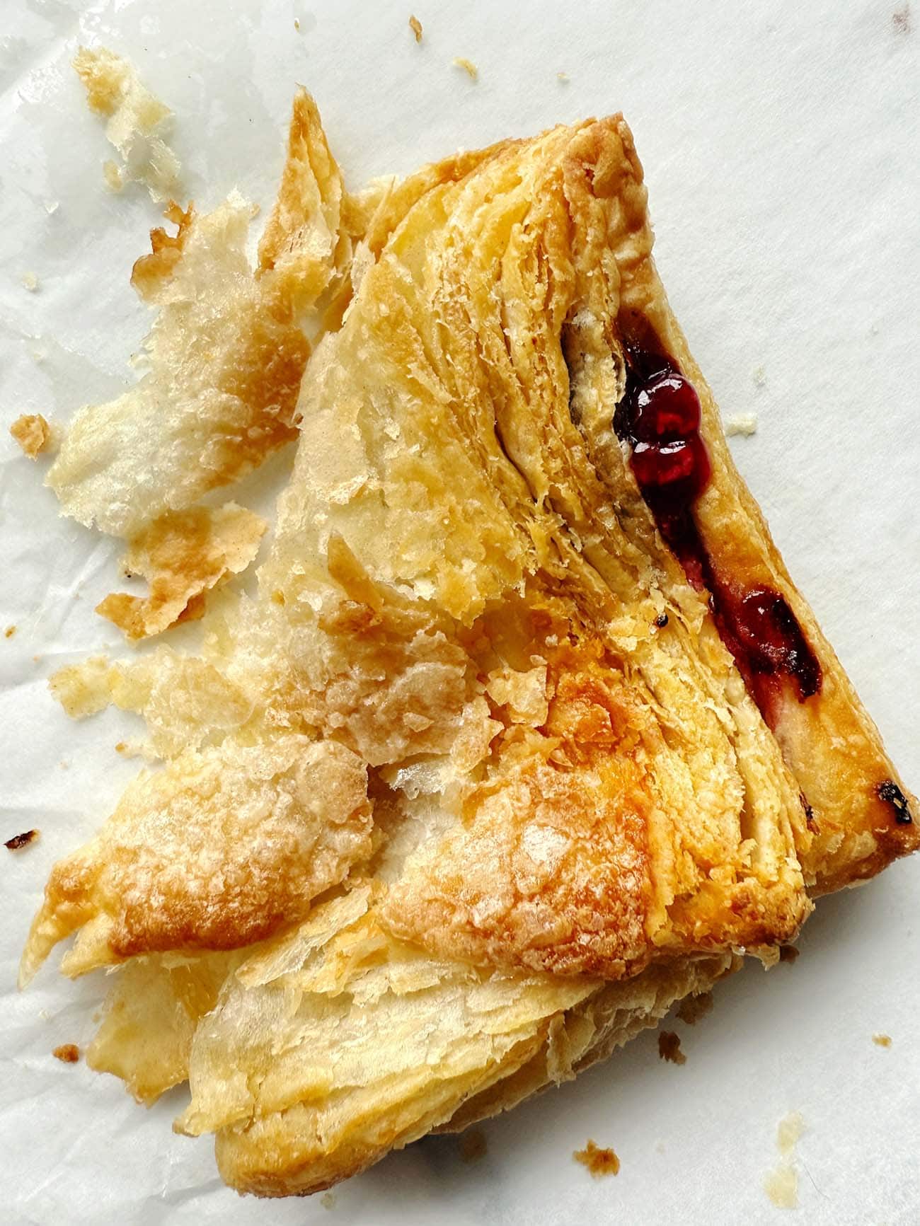 flaky cherry turnover