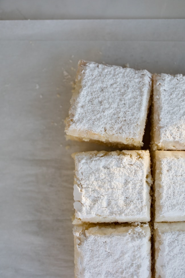 Powdered Sugar Donut Cake