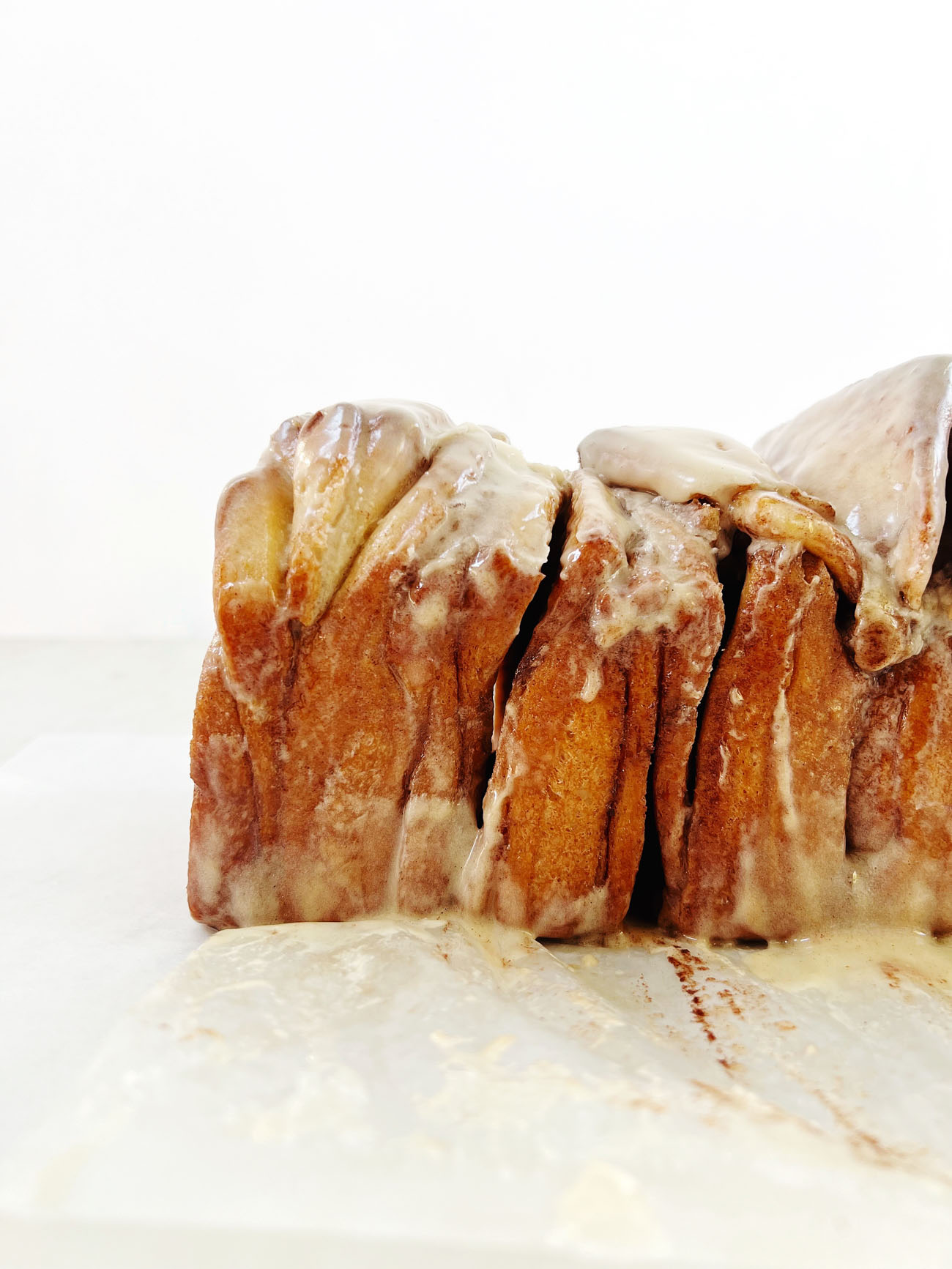 apple cider pull apart-bead on white parchment