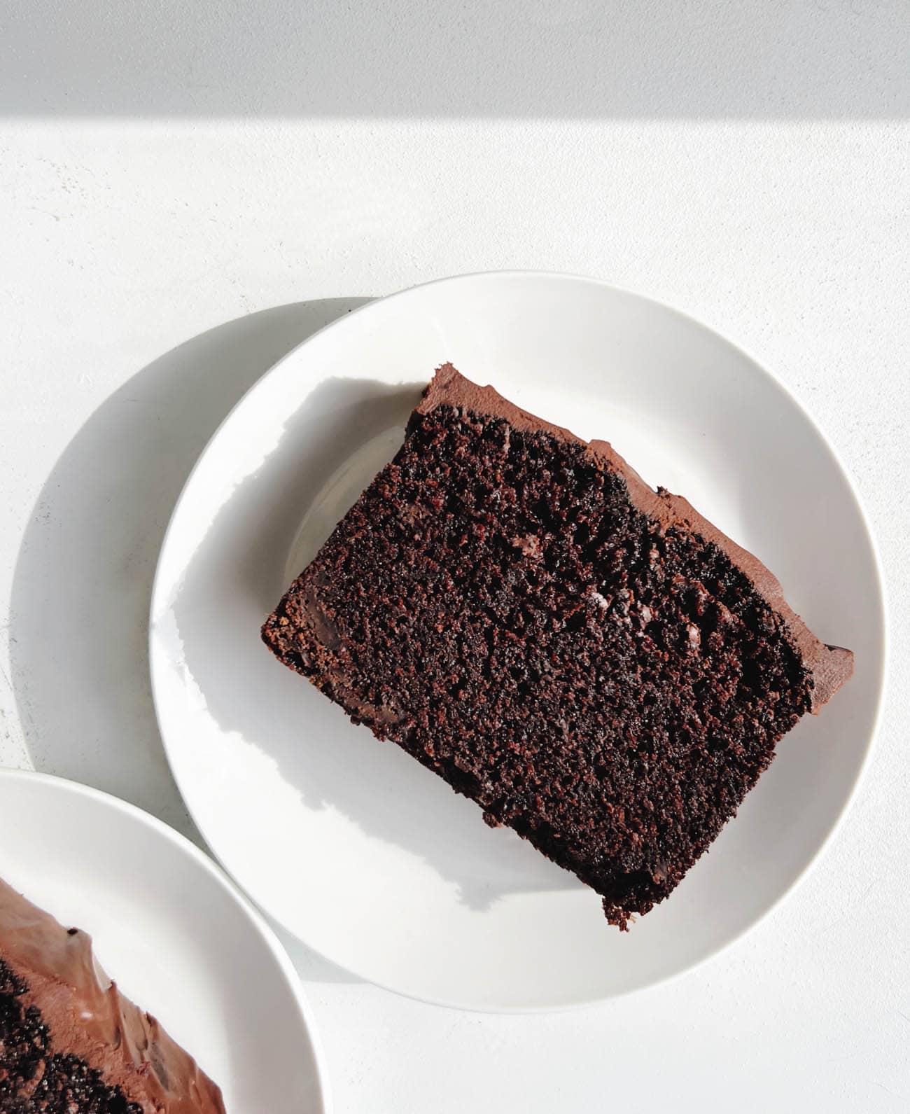 chocolate bread on white plate