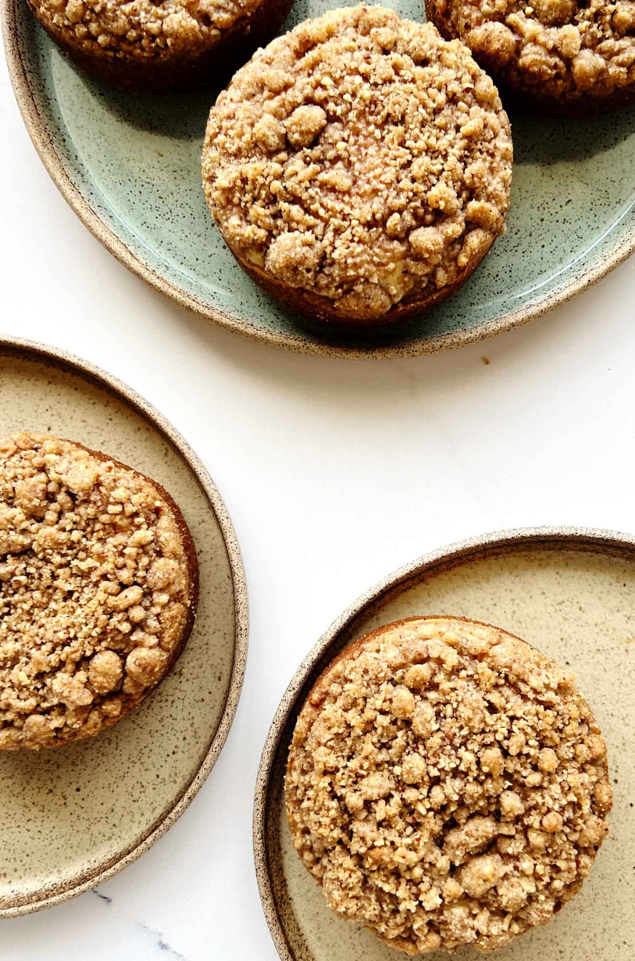 carrot cake coffee cakes on plates