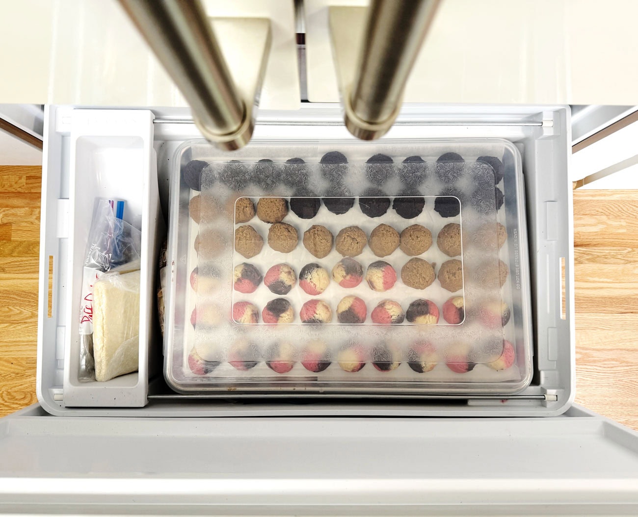 cookie dough in freezer